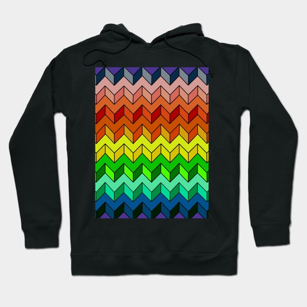 Rainbow striped hoodie online